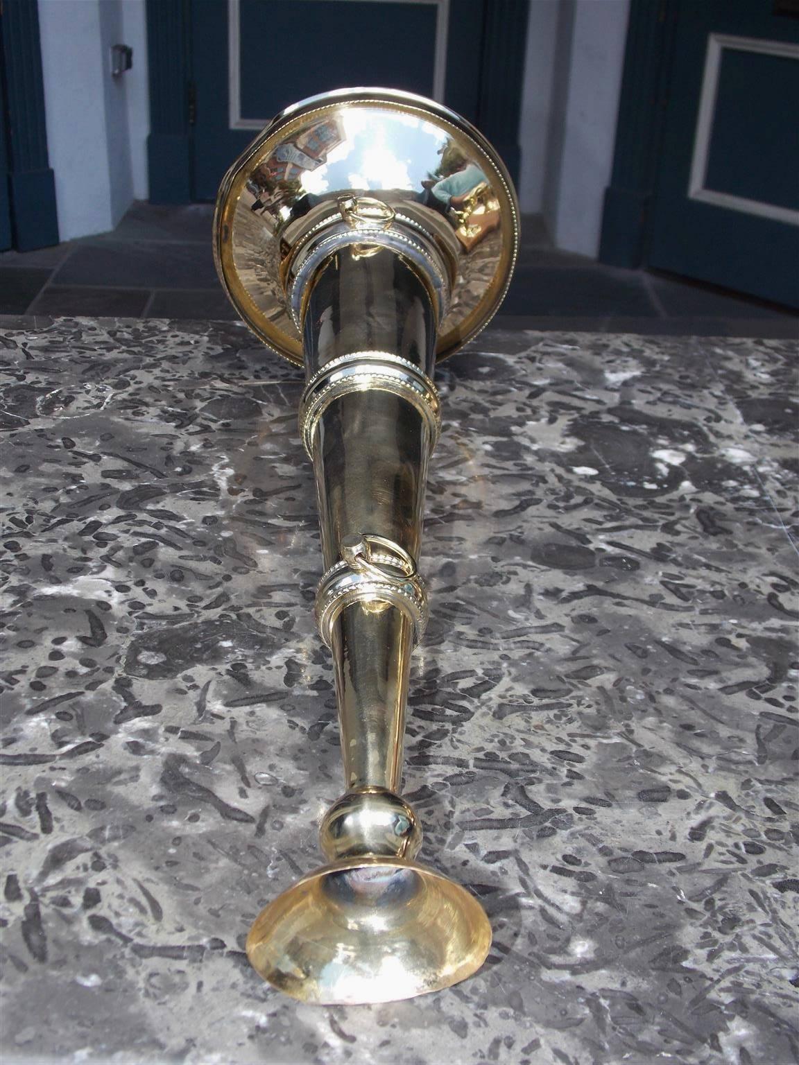 Mid-19th Century American Cast Brass Yachtsman's Spearing Trumpet, Circa 1850