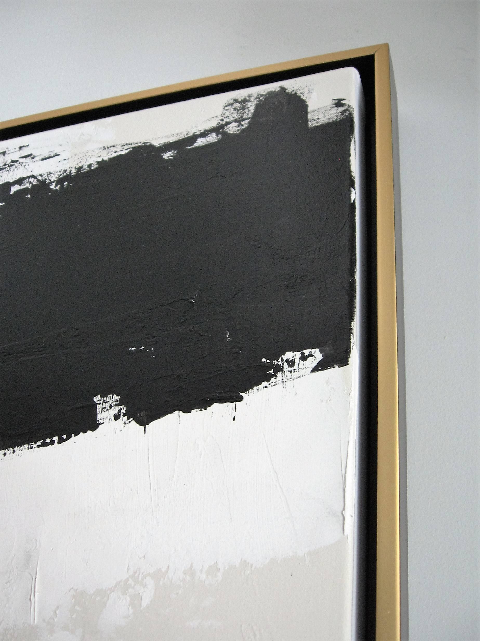Original Black and White Painting by Argentine Artist Karina Gentinetta In Excellent Condition In New York, NY