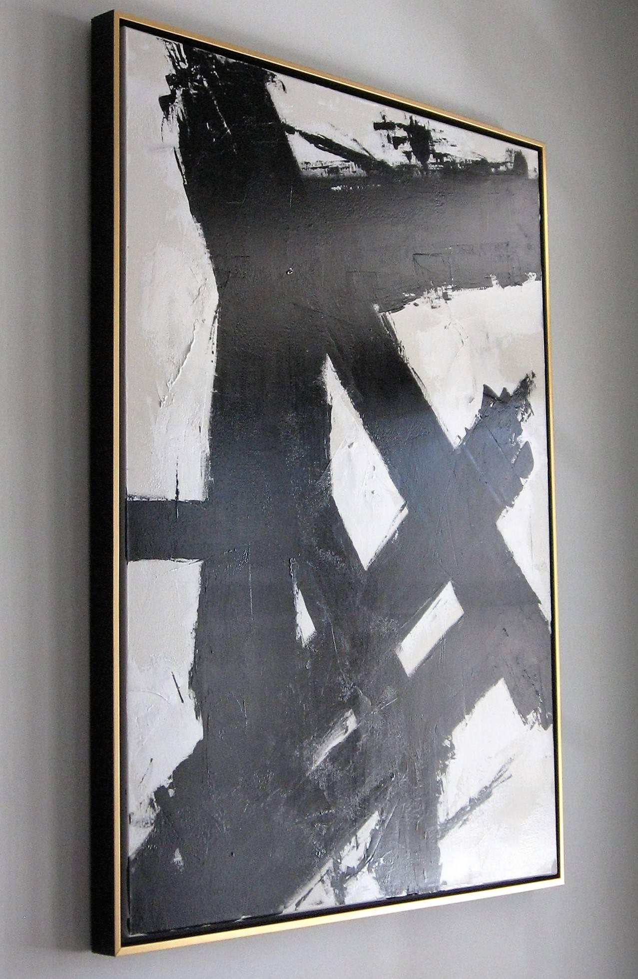 Original Black and White Painting by Argentine Artist Karina Gentinetta 2