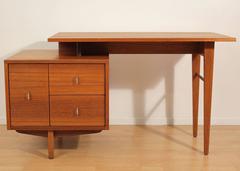 Brown Saltman Mahogany Desk by John Keal