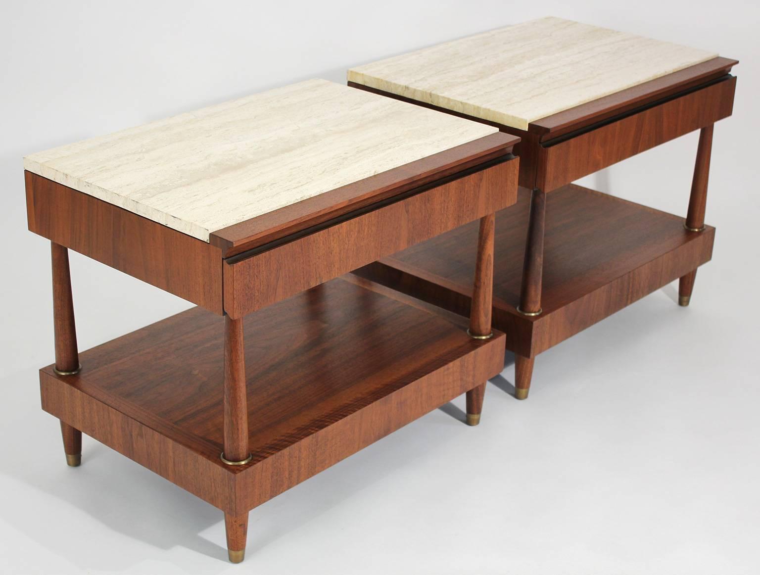 Mid-Century Modern Bert England for Johnson Furniture Modernist End Tables or Nightstands