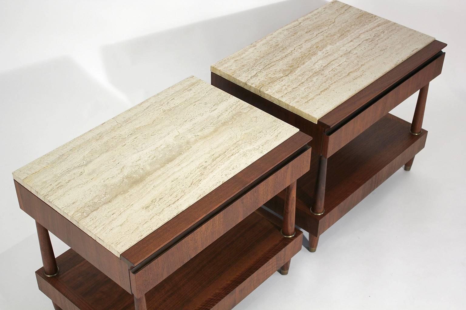 Bert England for Johnson Furniture Modernist End Tables or Nightstands In Excellent Condition In San Diego, CA