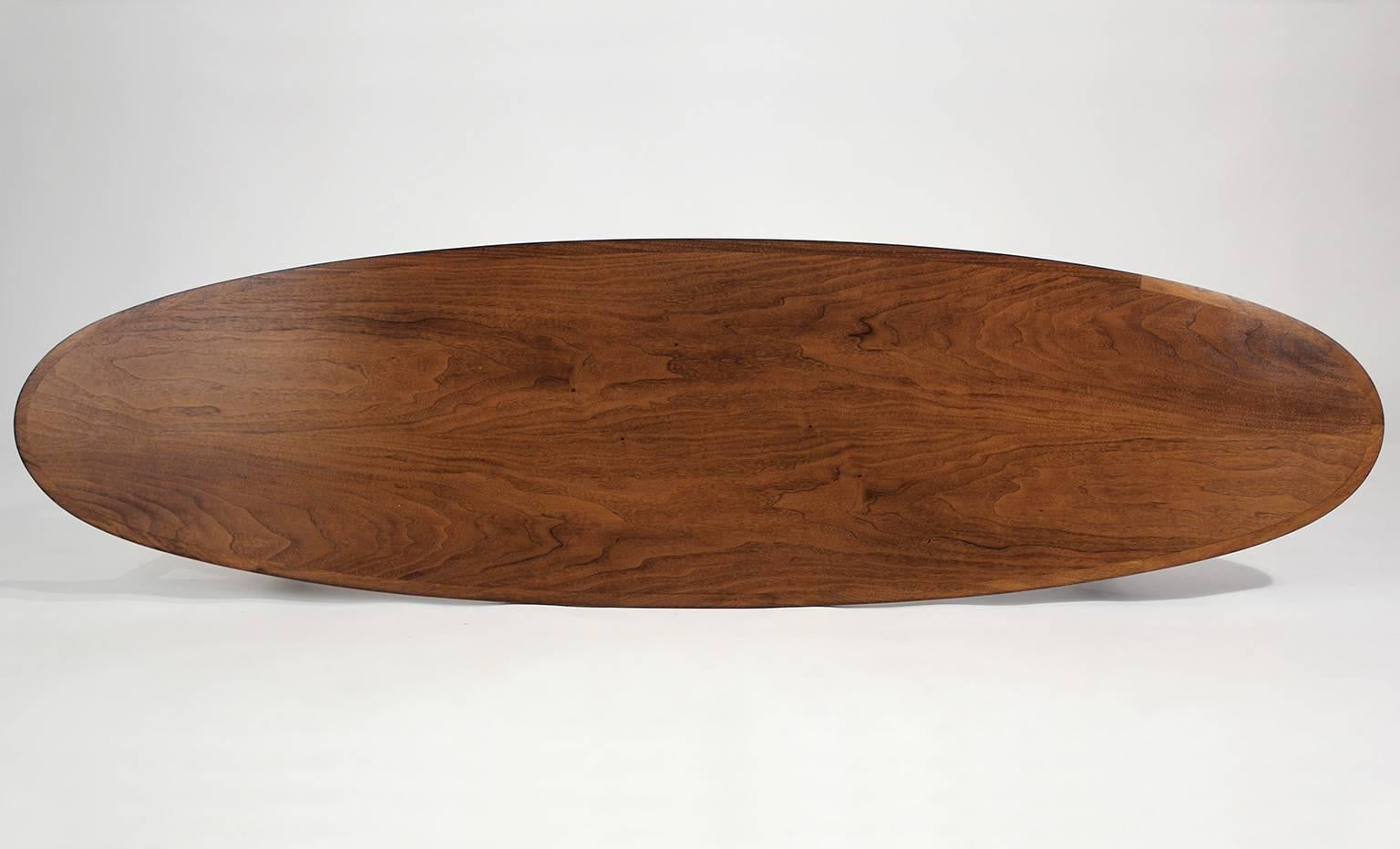 Henredon Modernist Surfboard Walnut Coffee Table 1