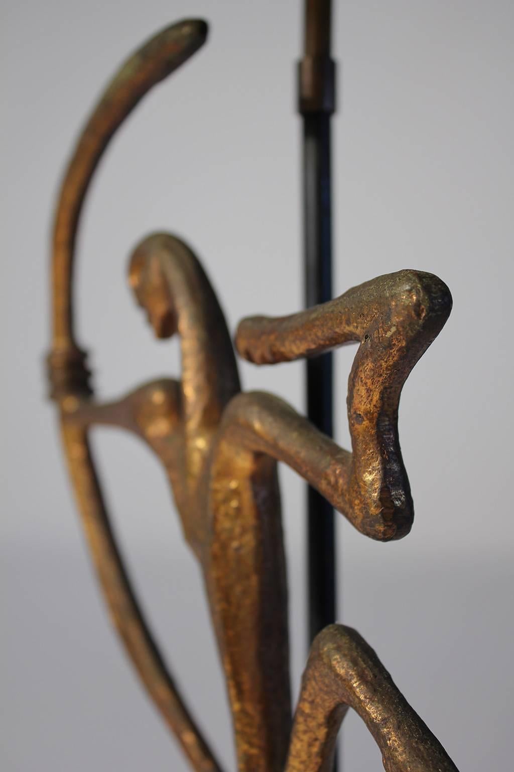 Frederick Weinberg Bronze Sagittarius Sculpture Lamp 1