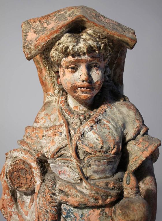 Antique Terracotta French Renaissance Garden Sculpture Statues For Sale