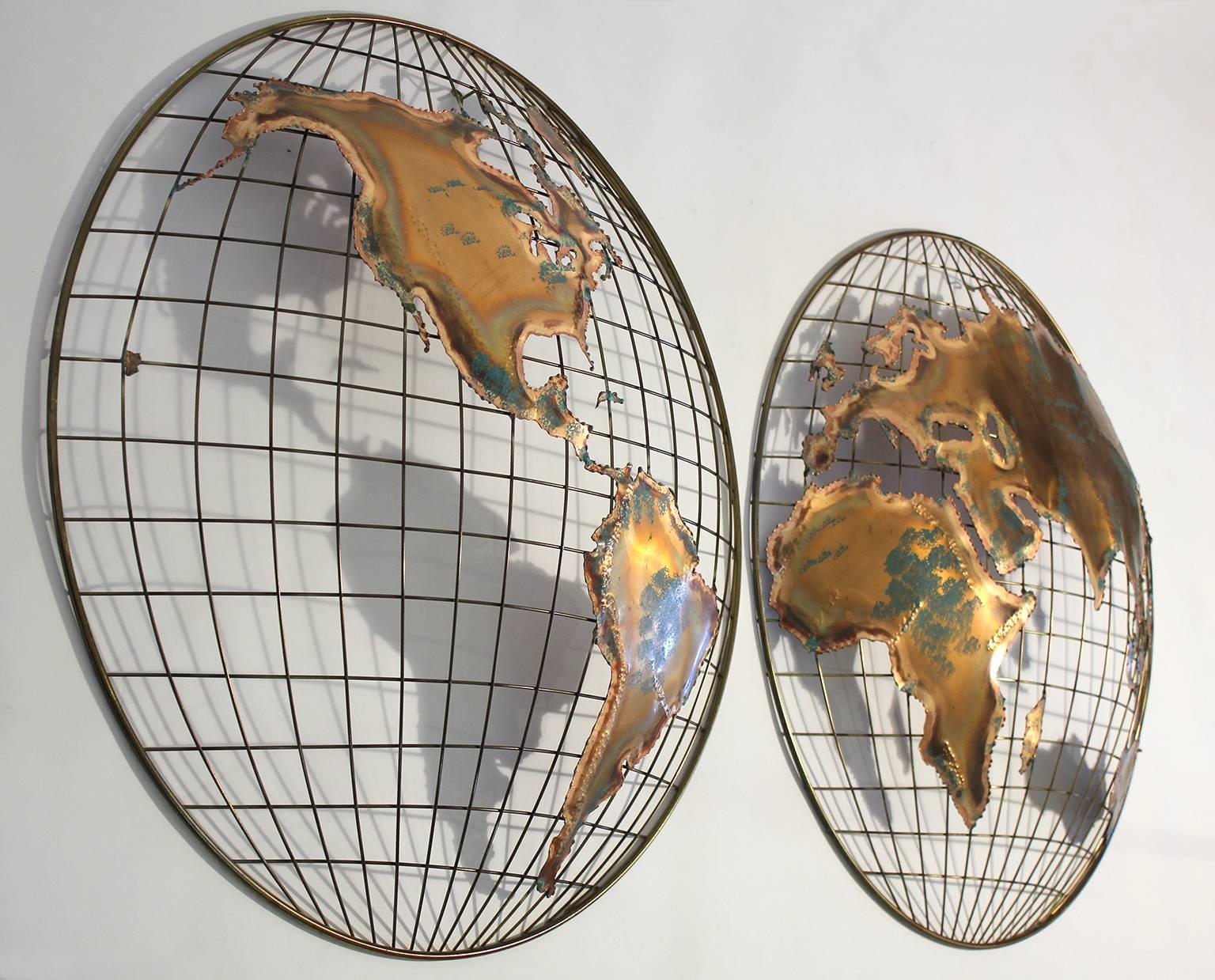 world map sculpture