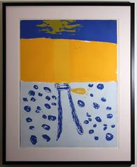 1960s "God Is Blue" Abstract by Sister Mary Corita Kent