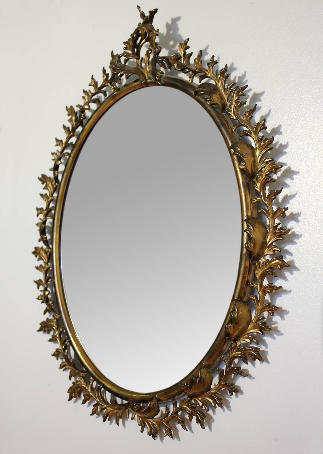 baroque oval mirror