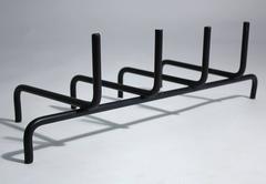 Modernist Wrought Iron Fireplace Grate Log Holder