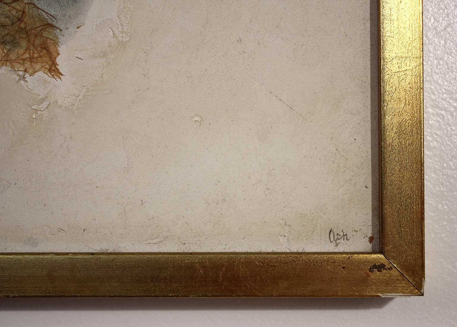 Mid-Century Modern Margaret Ash Abstract, 1950s Mixed Media Painting For Sale