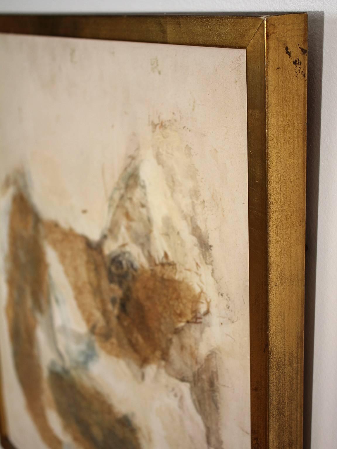 American Margaret Ash Abstract, 1950s Mixed Media Painting For Sale