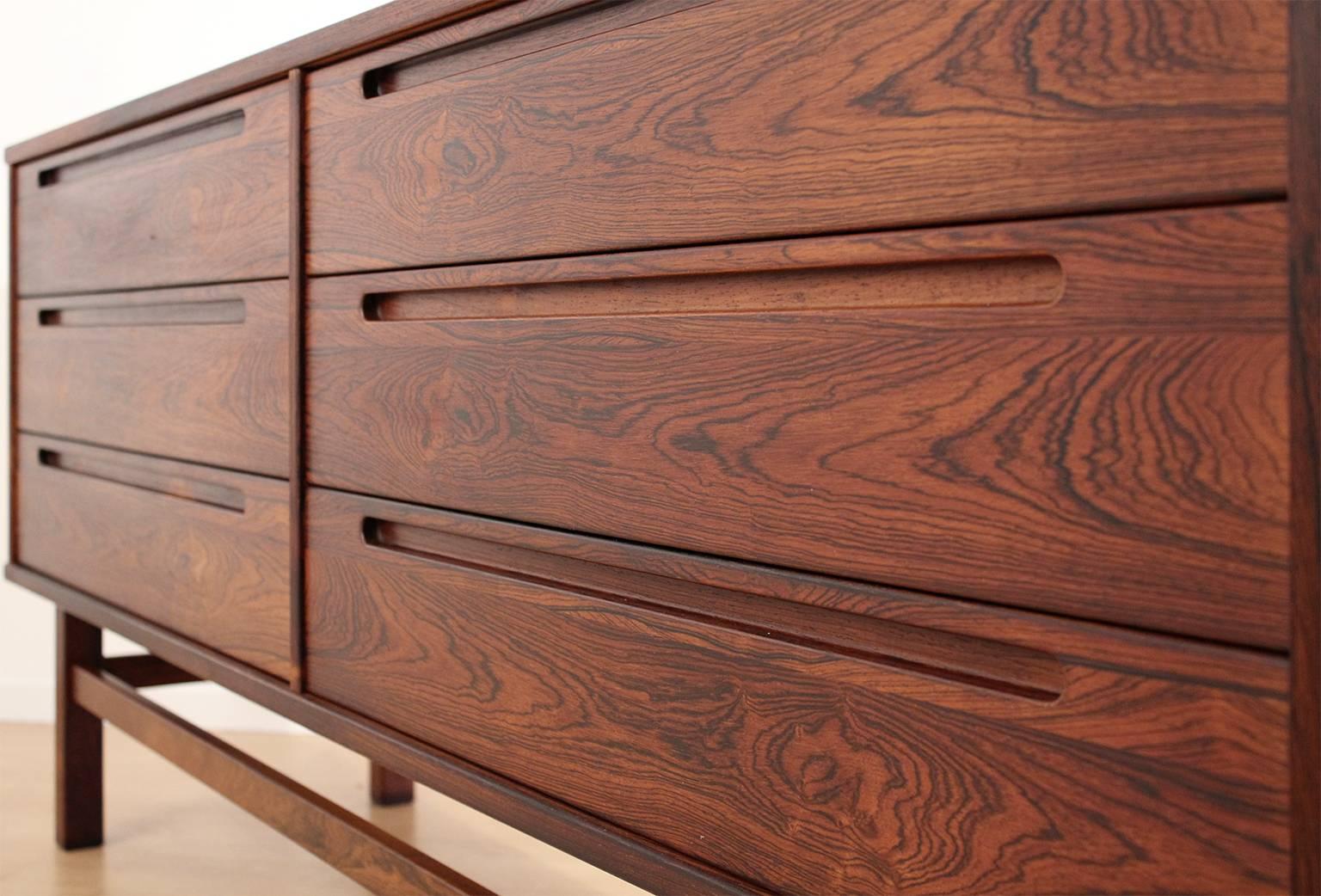 Stunning Danish Modern Rosewood Dresser by Nils Jonsson for HJN Mobler 1