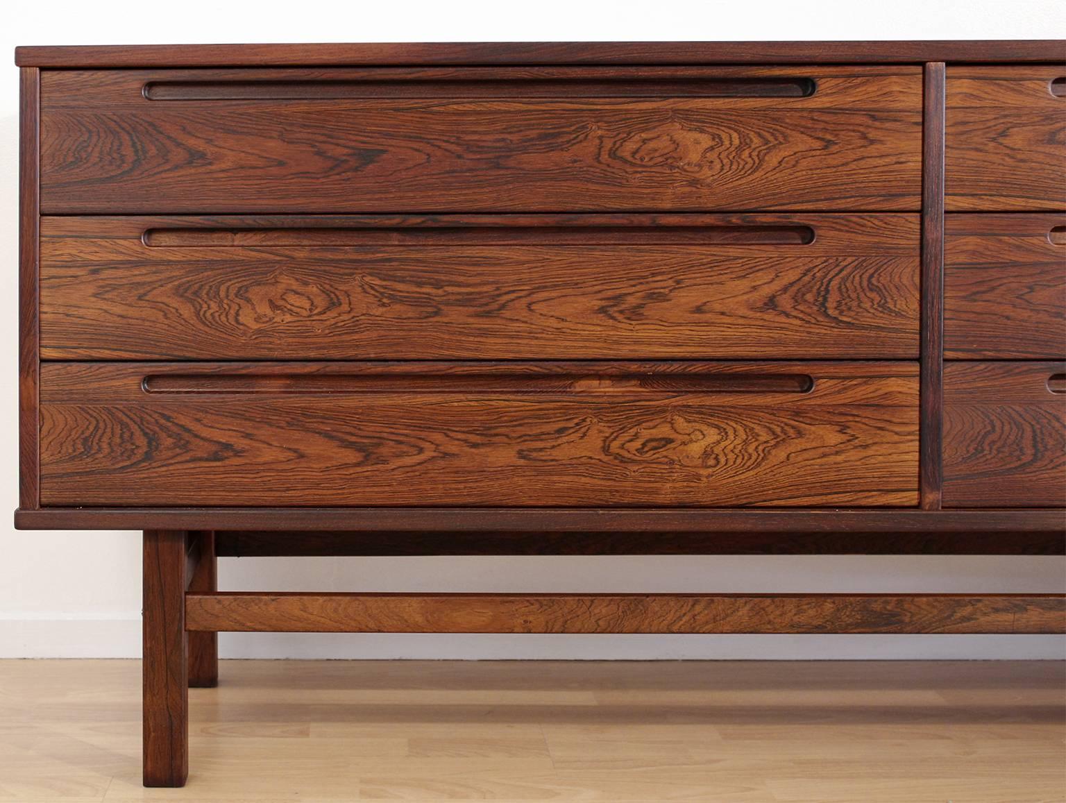 Stunning Danish Modern Rosewood Dresser by Nils Jonsson for HJN Mobler 2