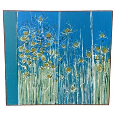 Listed Laguna Beach California Artist Patrick Kelly Abstract Painting, 1966