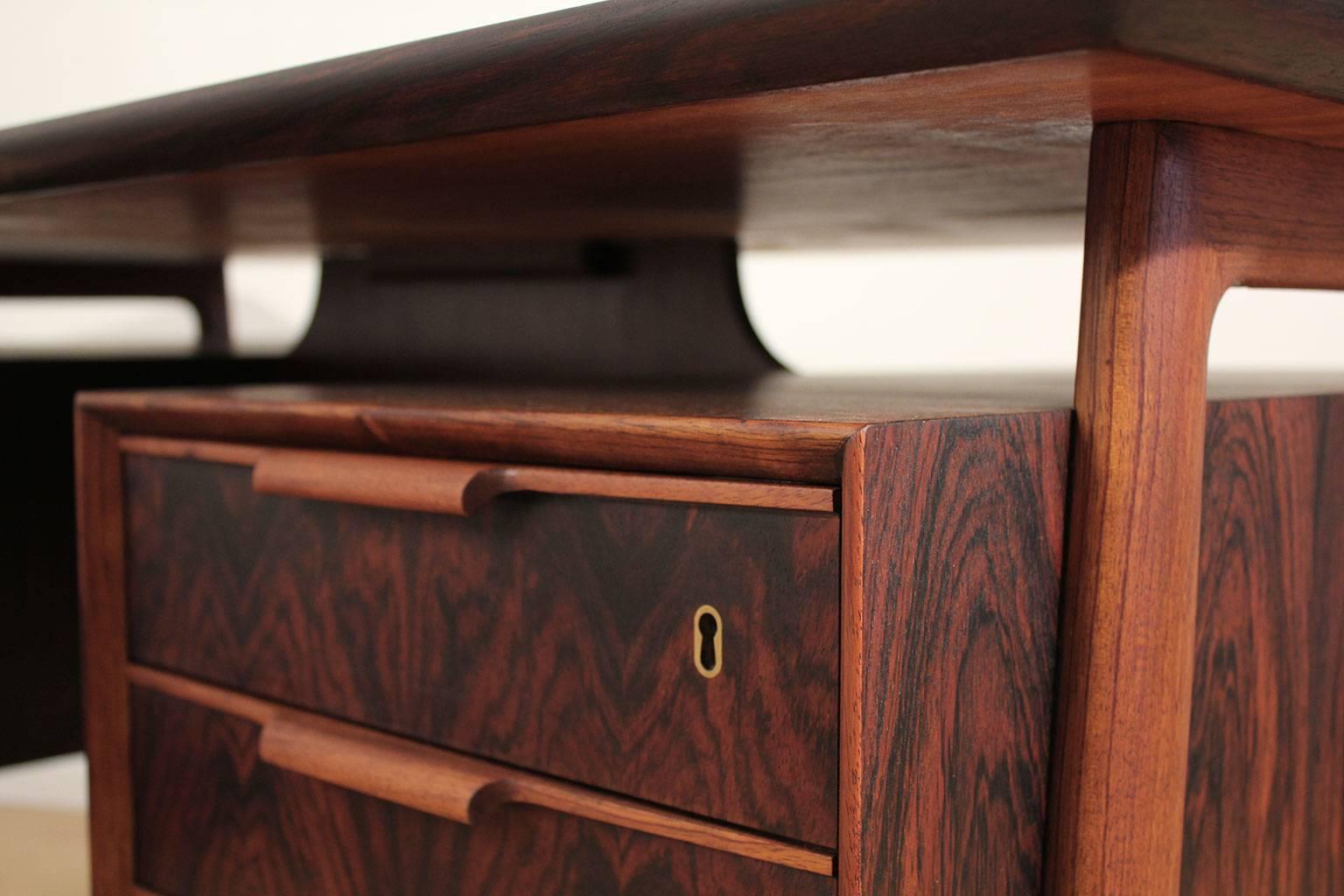 Danish Rosewood Executive Desk and Chair Designed by Gunni Omann 4