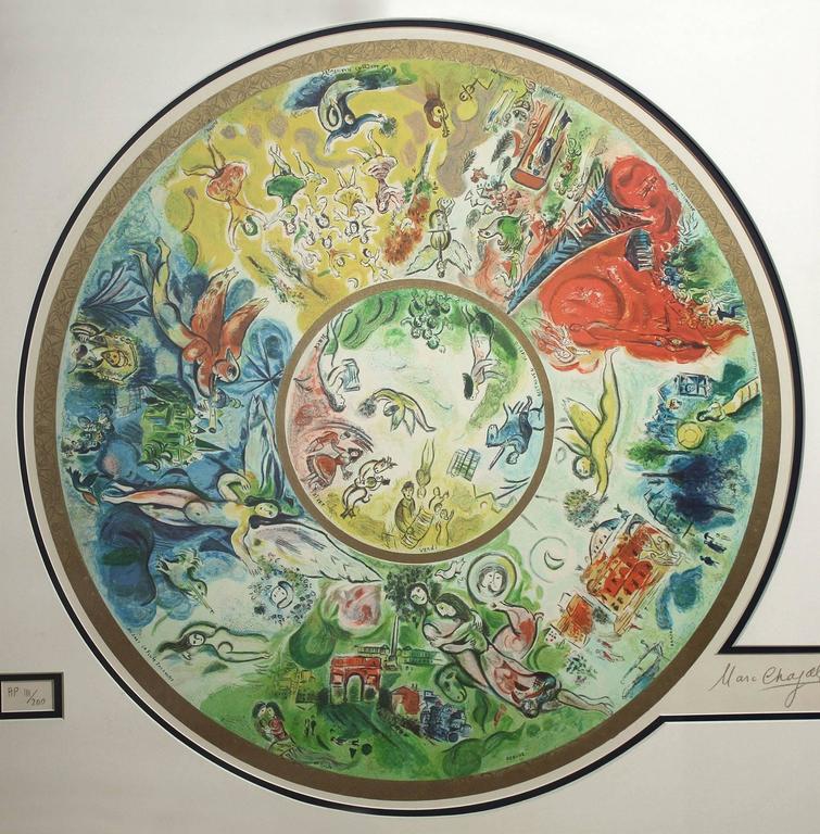 marc chagall paris opera ceiling lithograph marc chagall paris opera ceiling lithograph