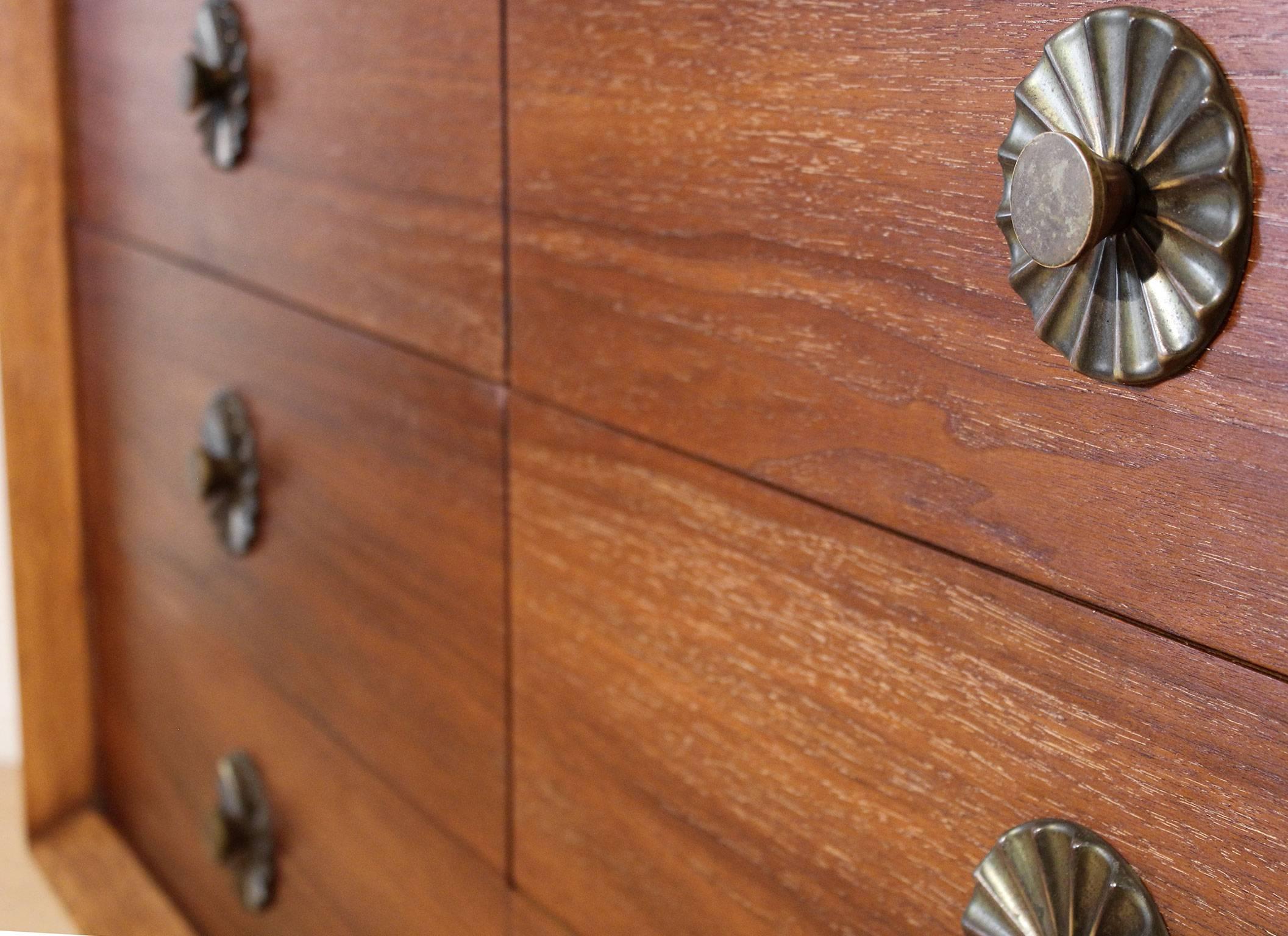 Modernist Walnut Six-Drawer Dresser 3