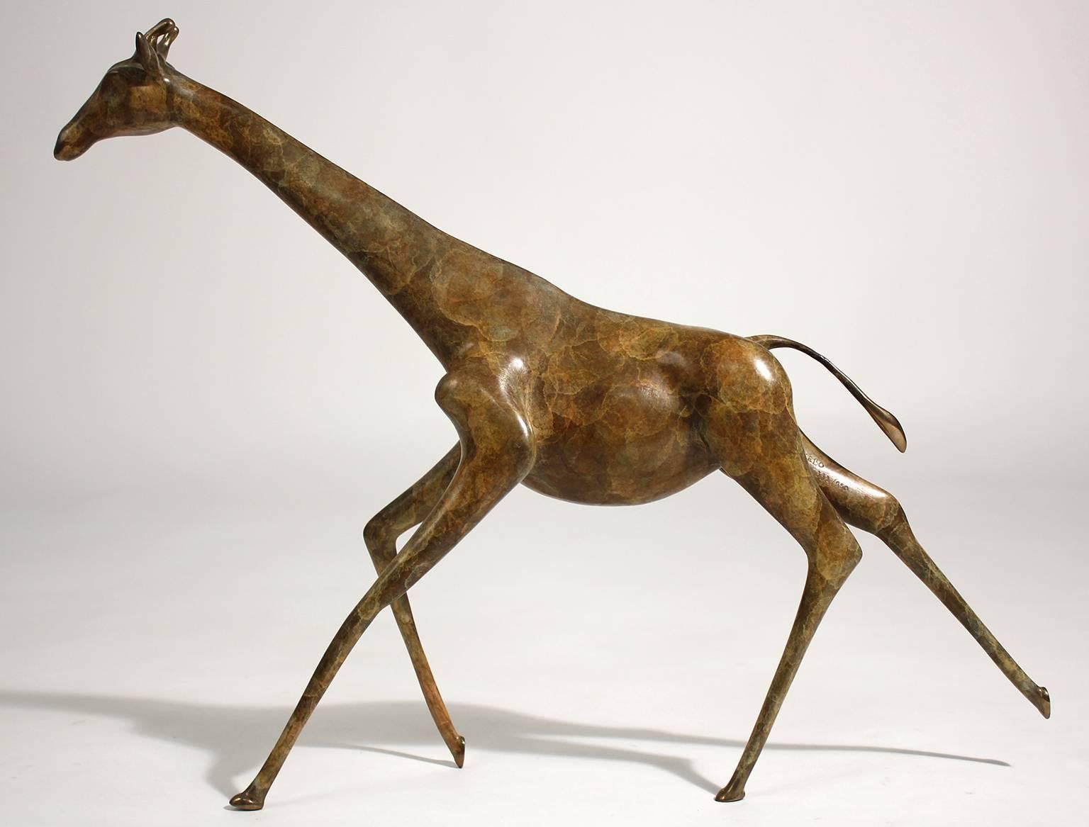 bronze giraffe statue