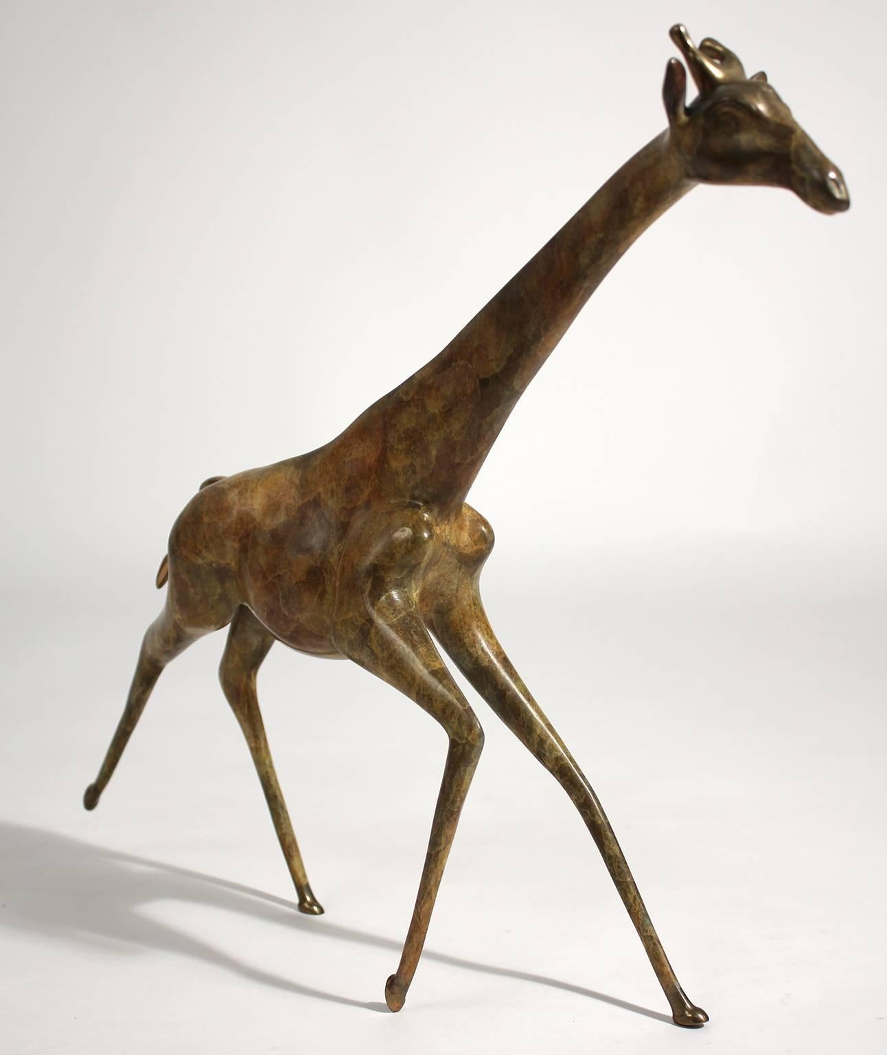 giraffe bronze sculpture