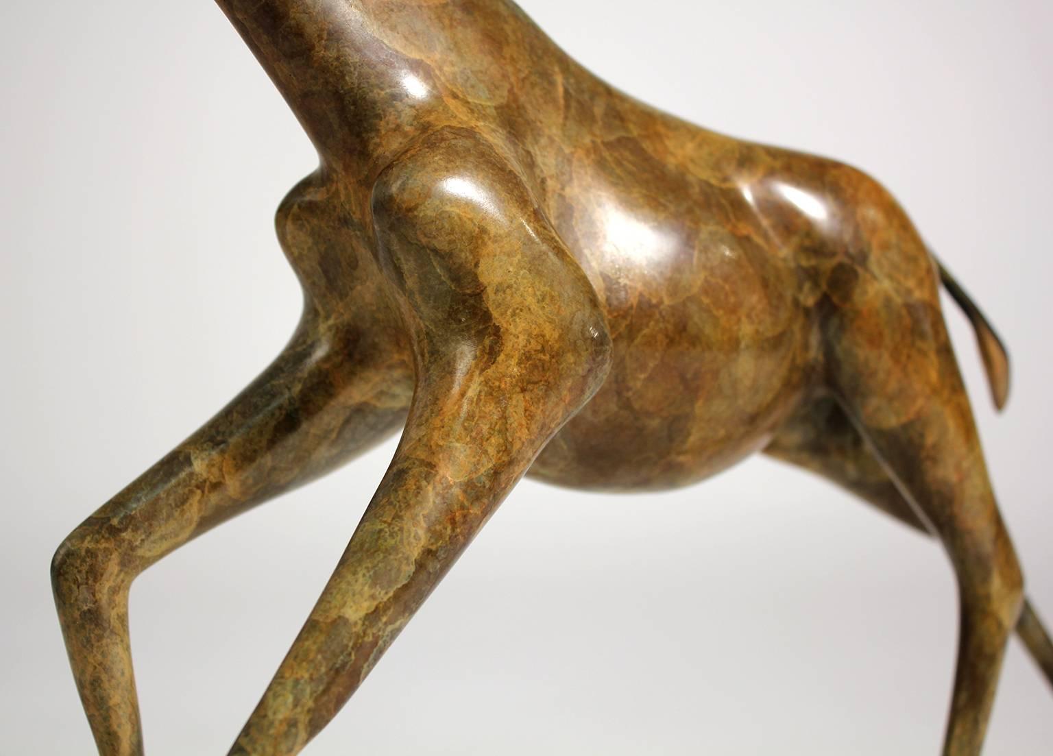 Modernist Daniel Acebo Bronze Giraffe Sculpture 1