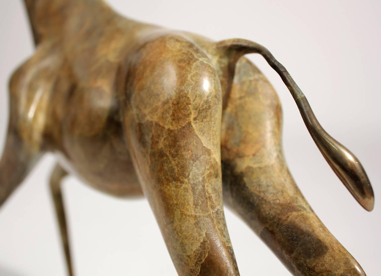 Modernist Daniel Acebo Bronze Giraffe Sculpture 2