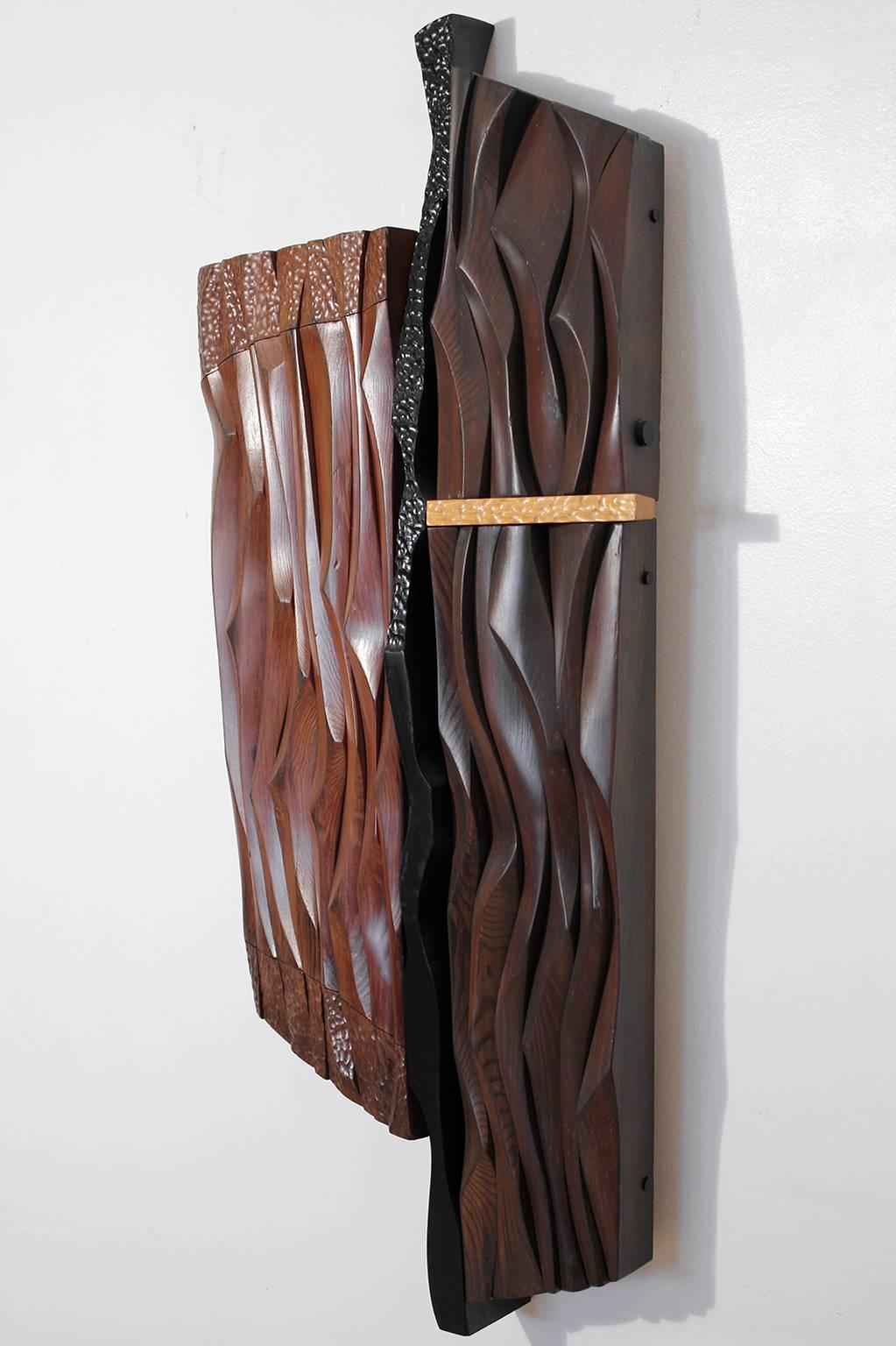large wood wall sculpture