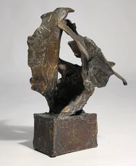 Sculpture en bronze abstrait de l'artiste mexicain répertorié James Pinto, vers les années 1960