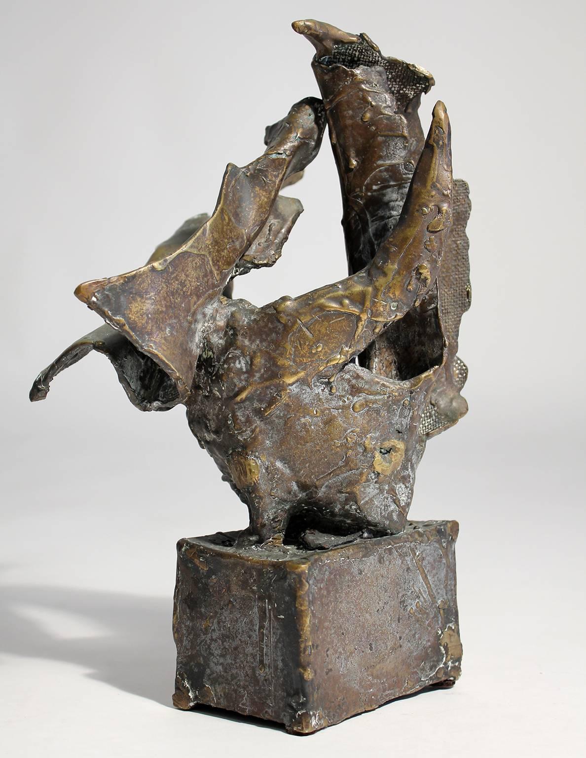 Milieu du XXe siècle Sculpture en bronze abstrait de l'artiste mexicain répertorié James Pinto, vers les années 1960 en vente