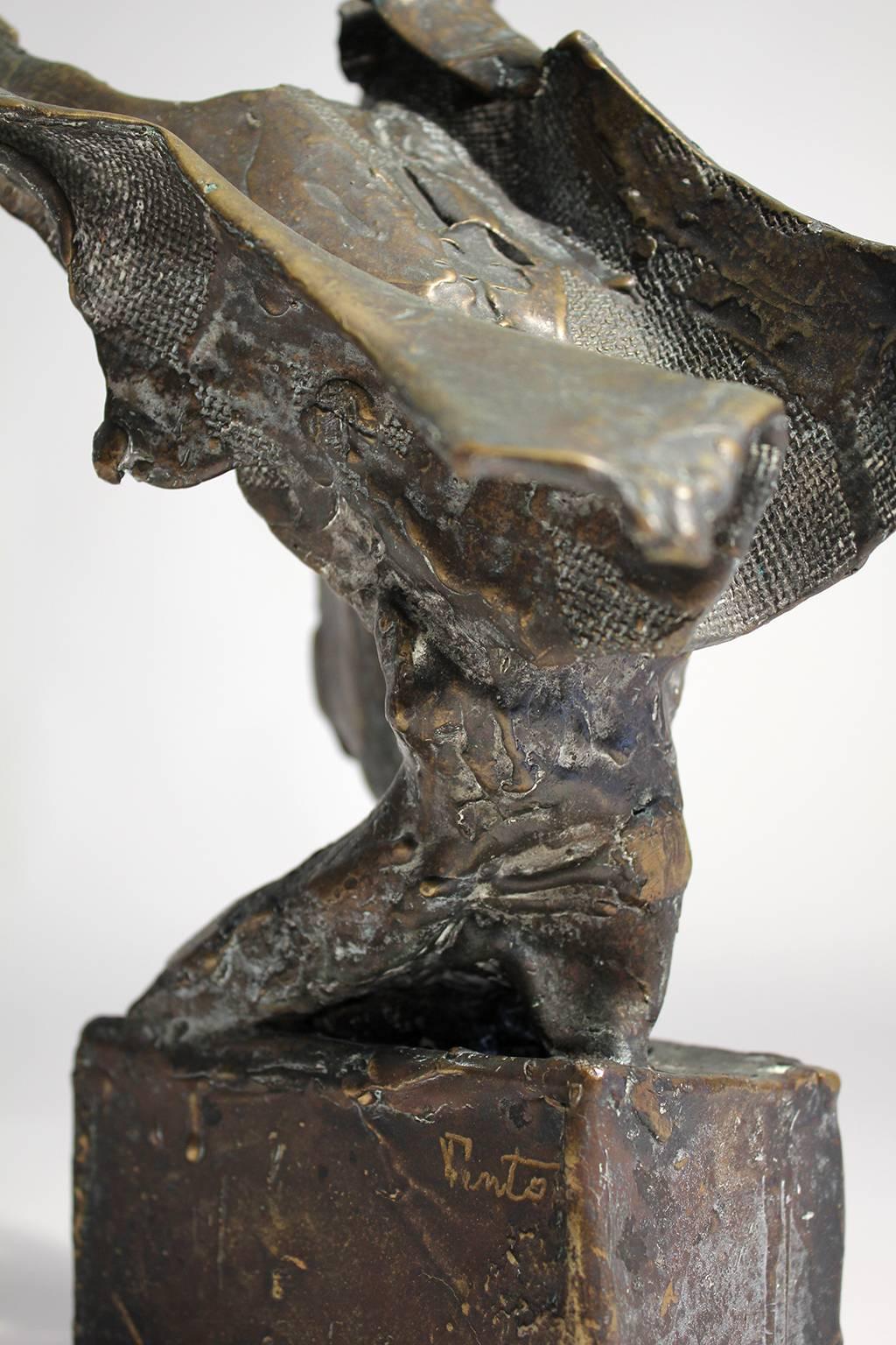 Artista messicano quotato James Pinto Scultura astratta in bronzo, circa 1960 in vendita 1