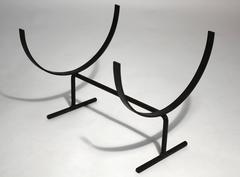Modernist Wrought Iron Log Holder