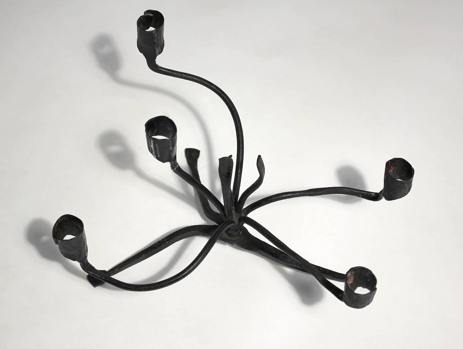 American Forged Iron Candelabra by C. Carl Jennings