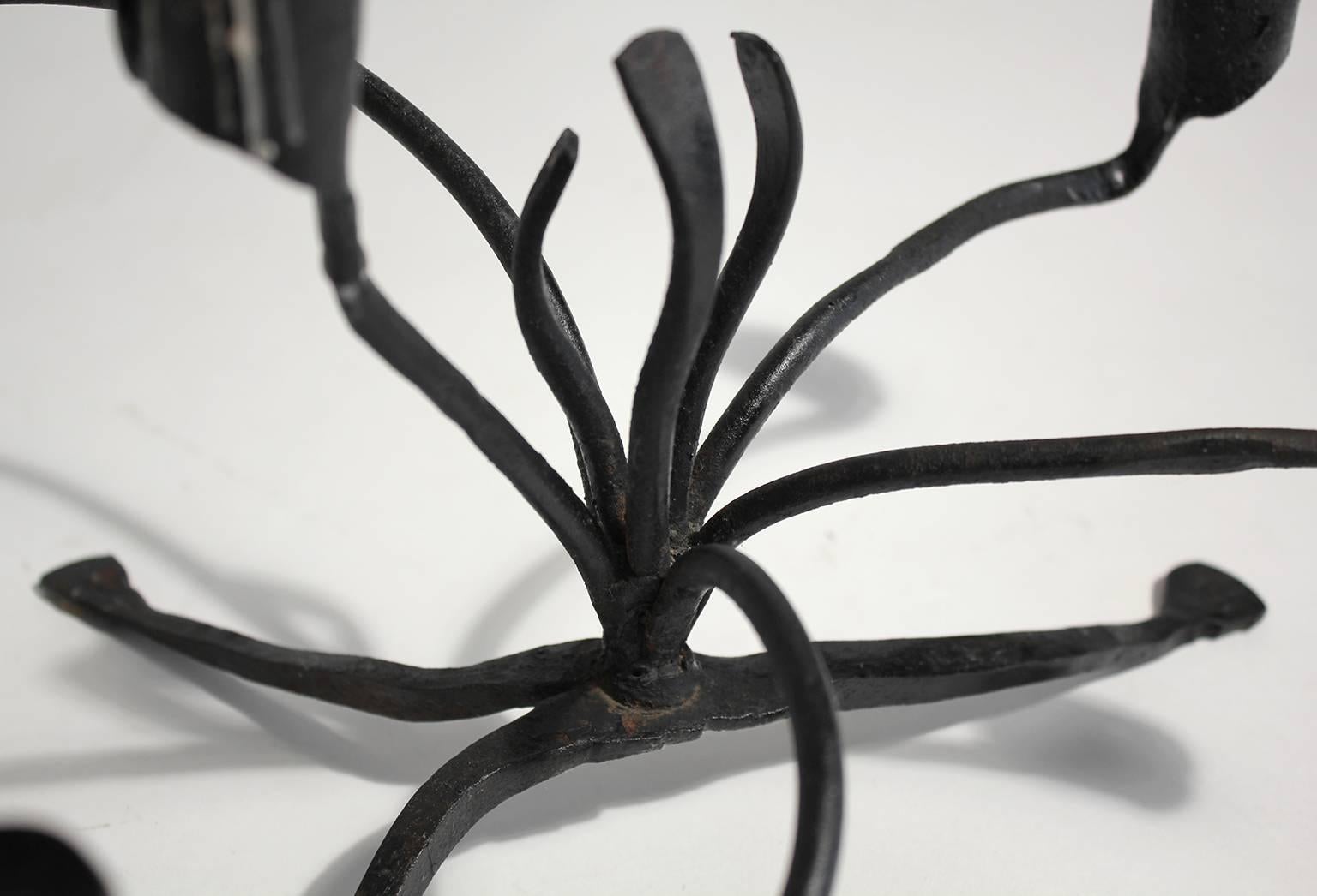 20th Century Forged Iron Candelabra by C. Carl Jennings