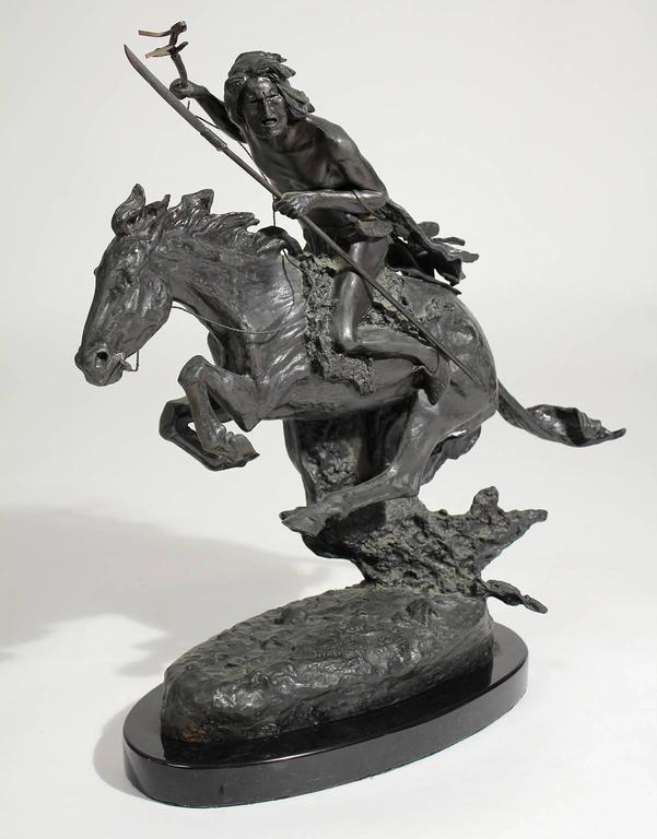Frederic Remington "The Cheyenne" Bronze Sculpture at 1stDibs