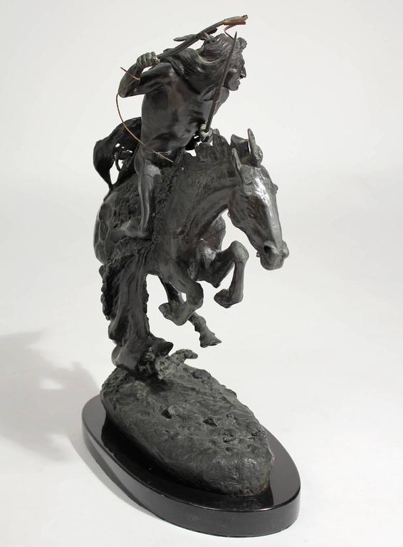 Frederic Remington "The Cheyenne" Bronze Sculpture at 1stDibs