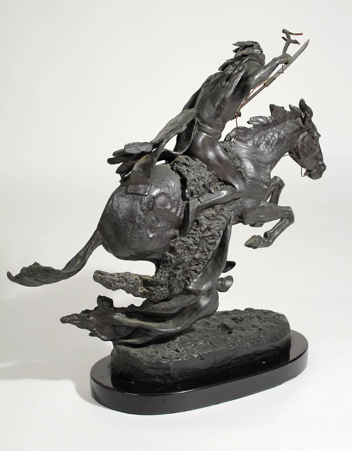 frederic remington cheyenne bronze sculpture