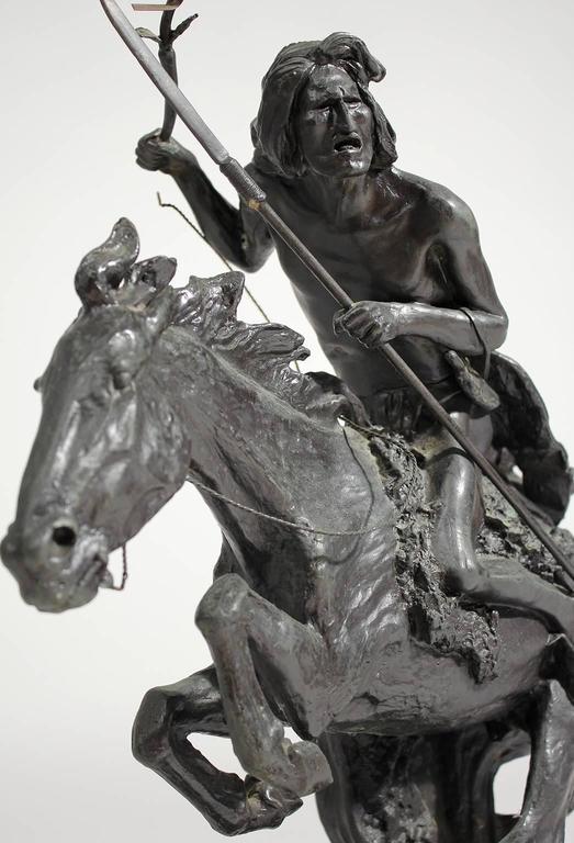 Frederic Remington "The Cheyenne" Bronze Sculpture at 1stDibs