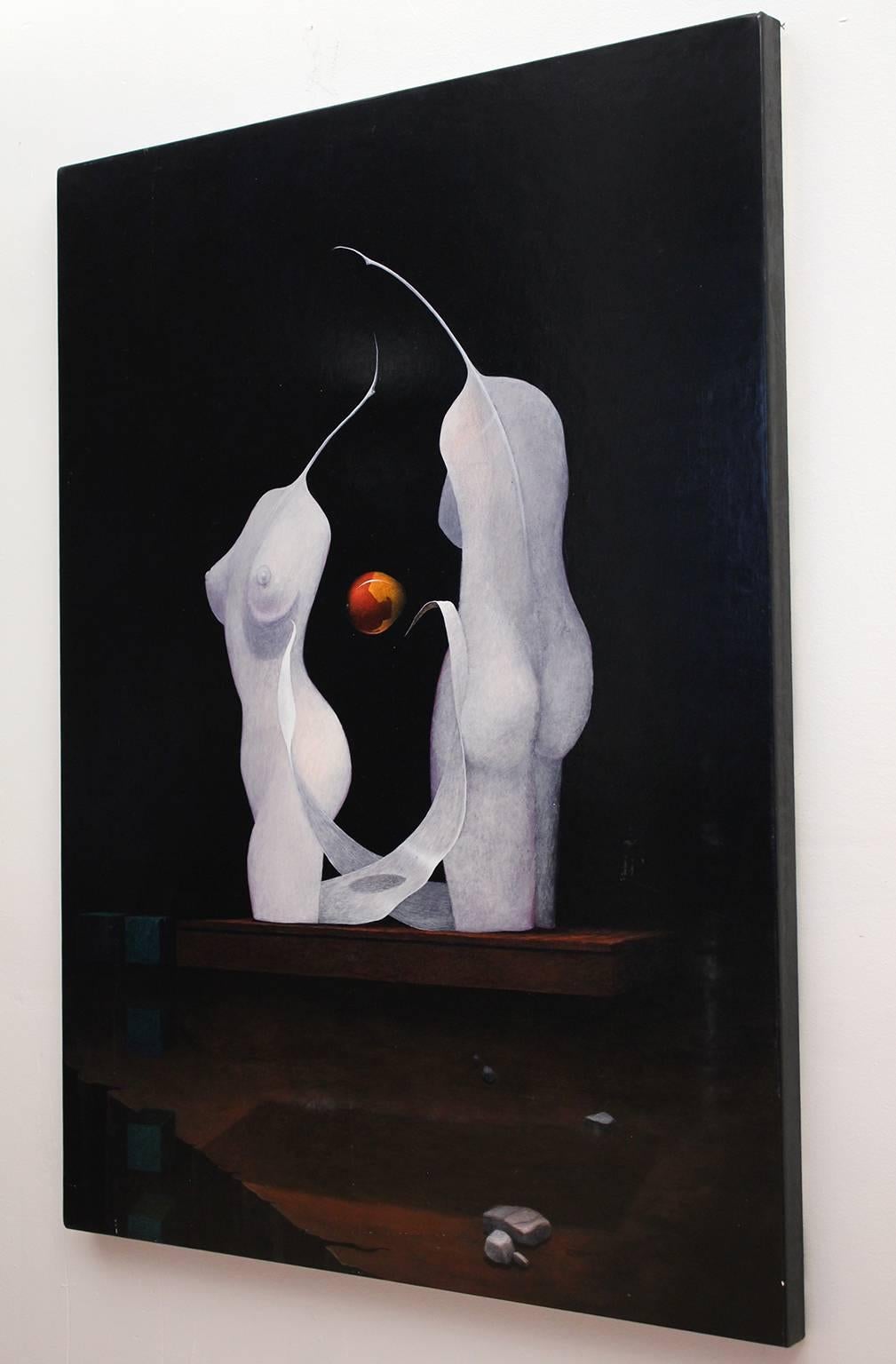 Large Ricardo Carbajal Moss Surrealist Acrylic Painting 