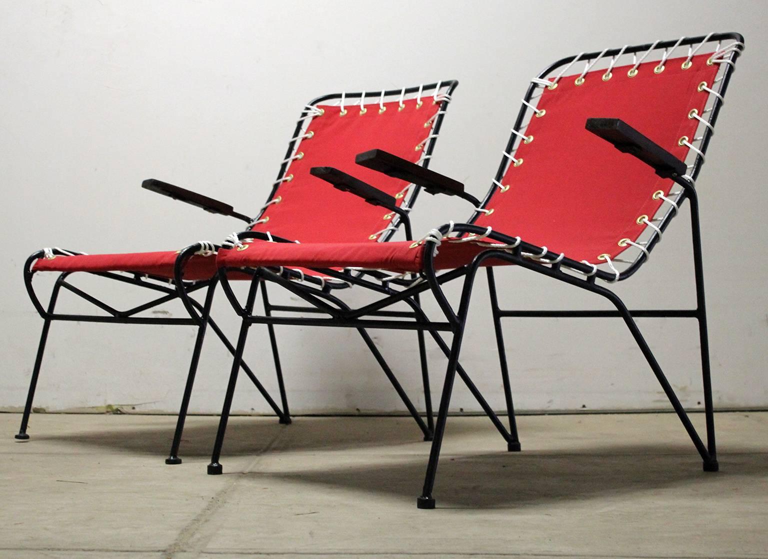 Pair of Pipsan Saarinen Swanson for Ficks Reed Outdoor Patio Armchairs In Excellent Condition In San Diego, CA