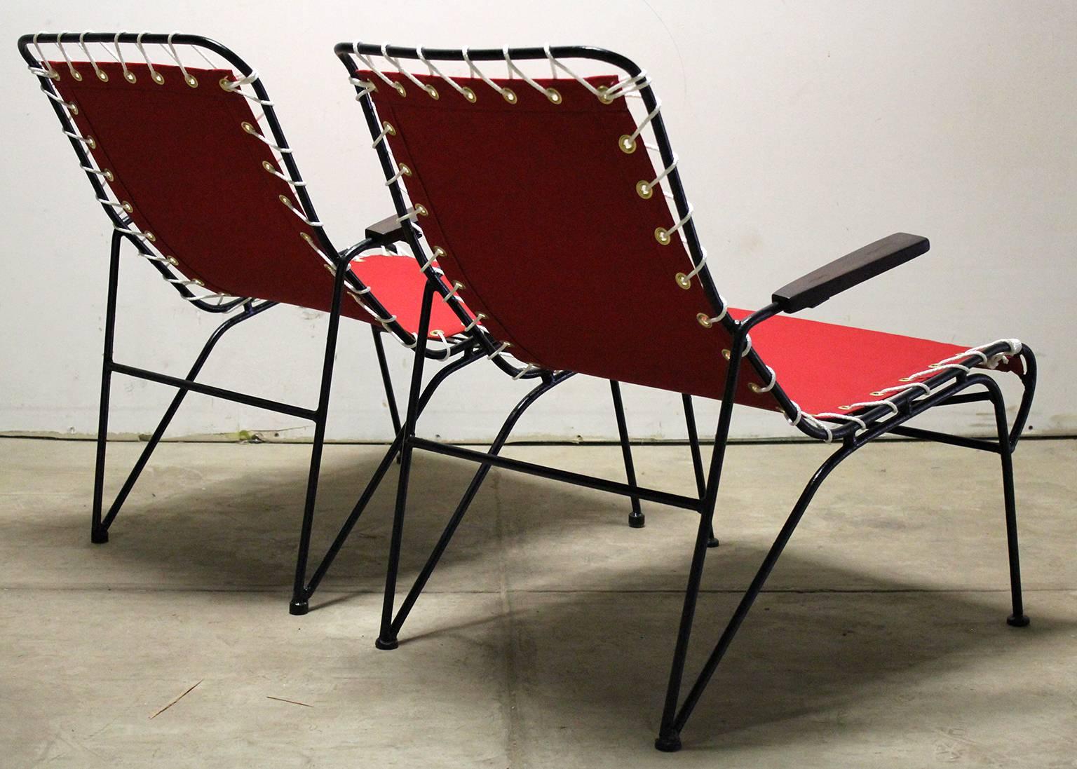 Pair of Pipsan Saarinen Swanson for Ficks Reed Outdoor Patio Armchairs 1