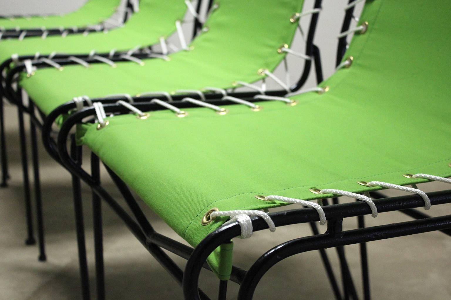 Ensemble de quatre chaises d'extérieur à assise en roseau Pipsan Saarinen Swanson pour Ficks Reed en vente 2
