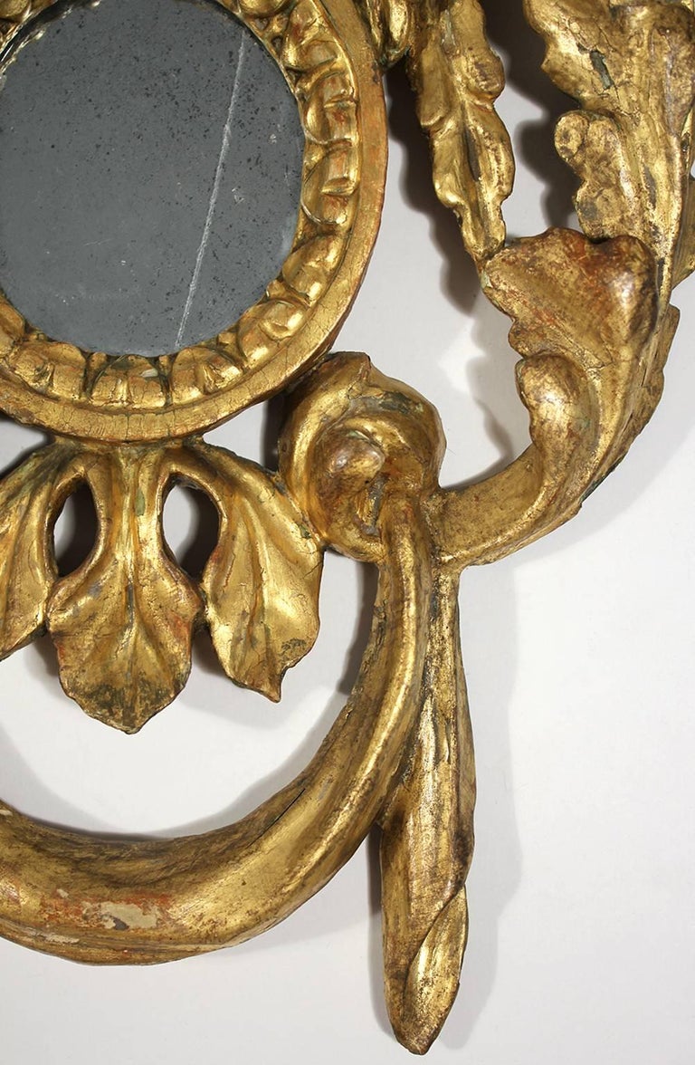 Antique French Rococo Gilt Gilded Carved Wood Mirror Pair at 1stdibs