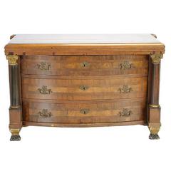 19th Century Empire Bow Front Commode