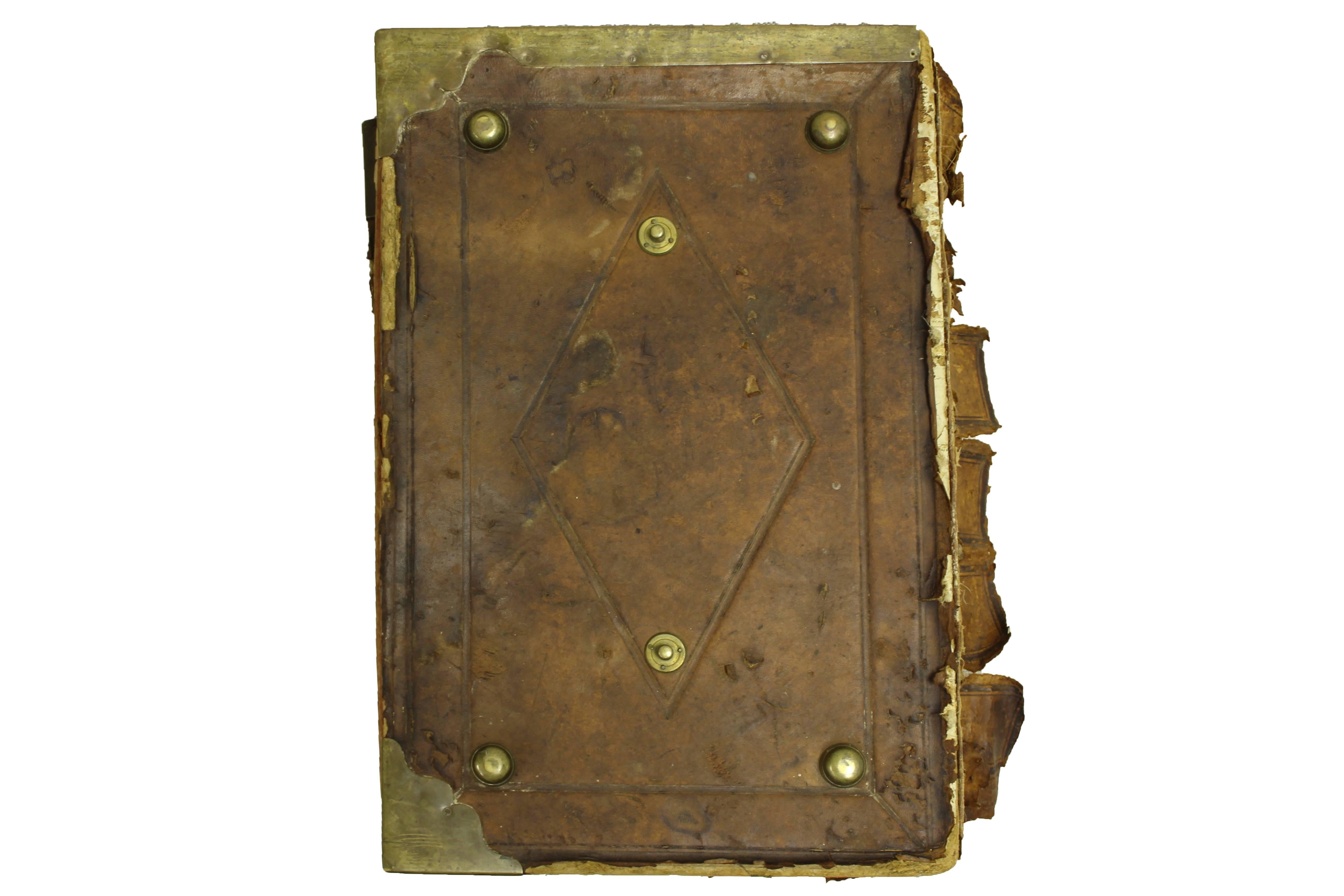 Leather 19c Antique Roman Song Book