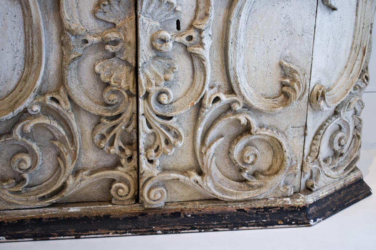 20th Century European Mid-Century Sculpted and Painted Buffet
