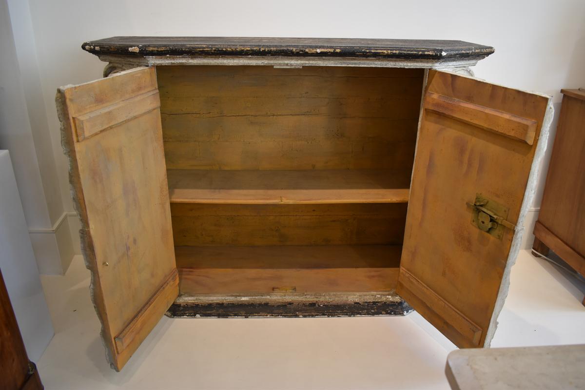 Wood European Mid-Century Sculpted and Painted Buffet