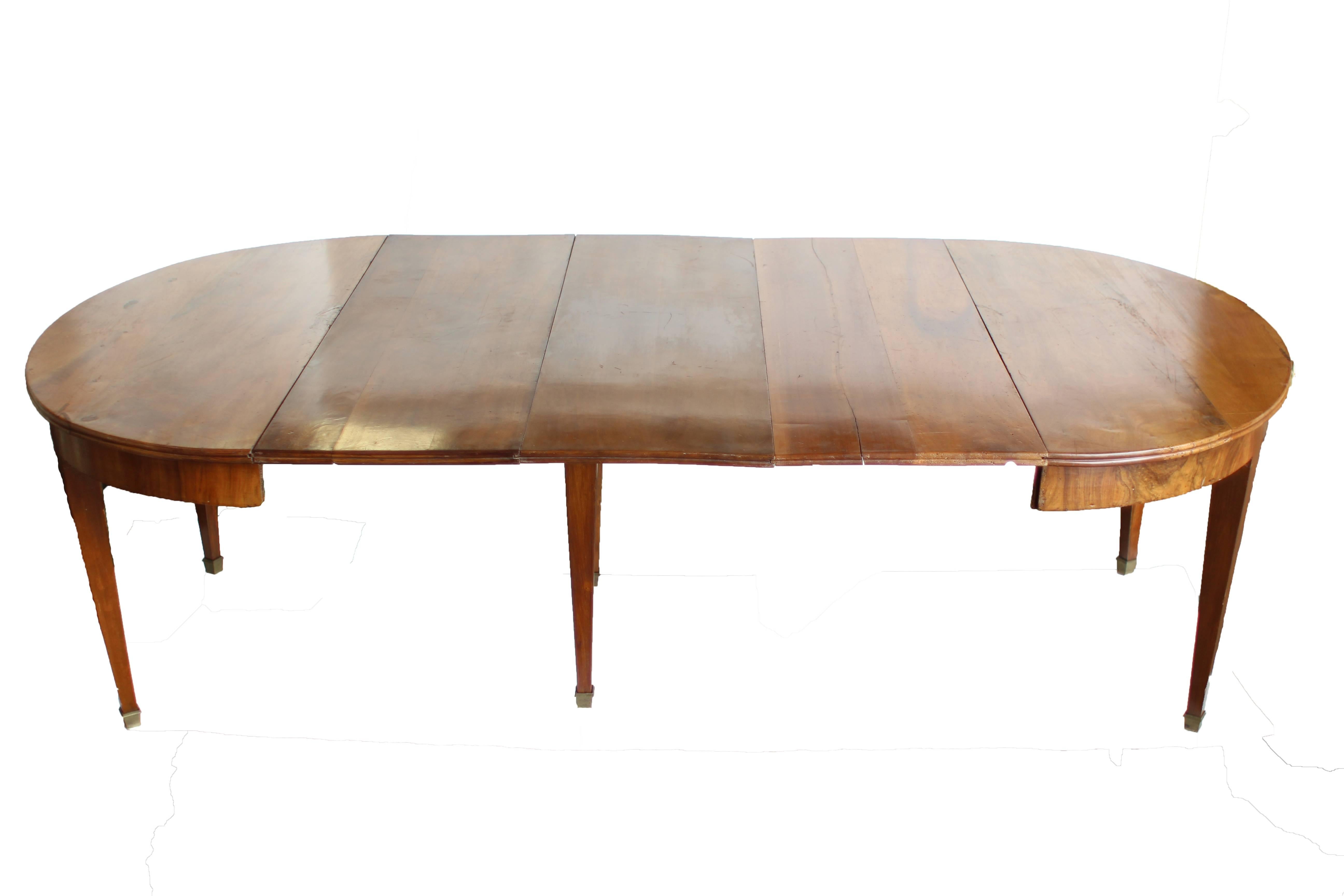 19c Directoire Walnut Dining Table w/ Three Leaves 3