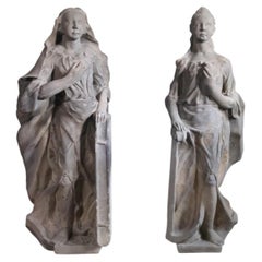 18th Century German Pair of Stone Statues