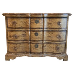19th Century Crossbow Front Italian Painted Chest