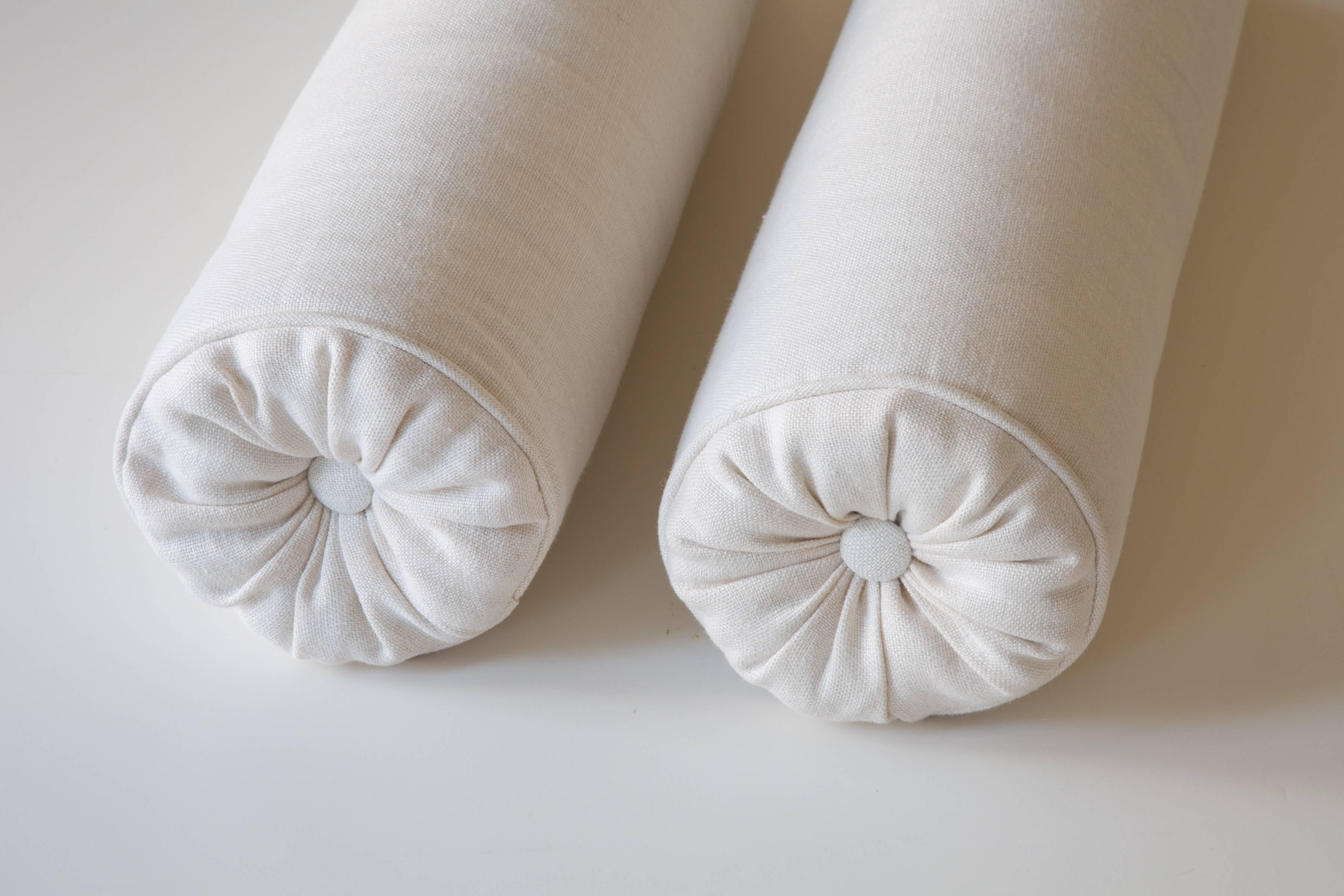Contemporary Oyster White Belgian Linen Shelter Sofa