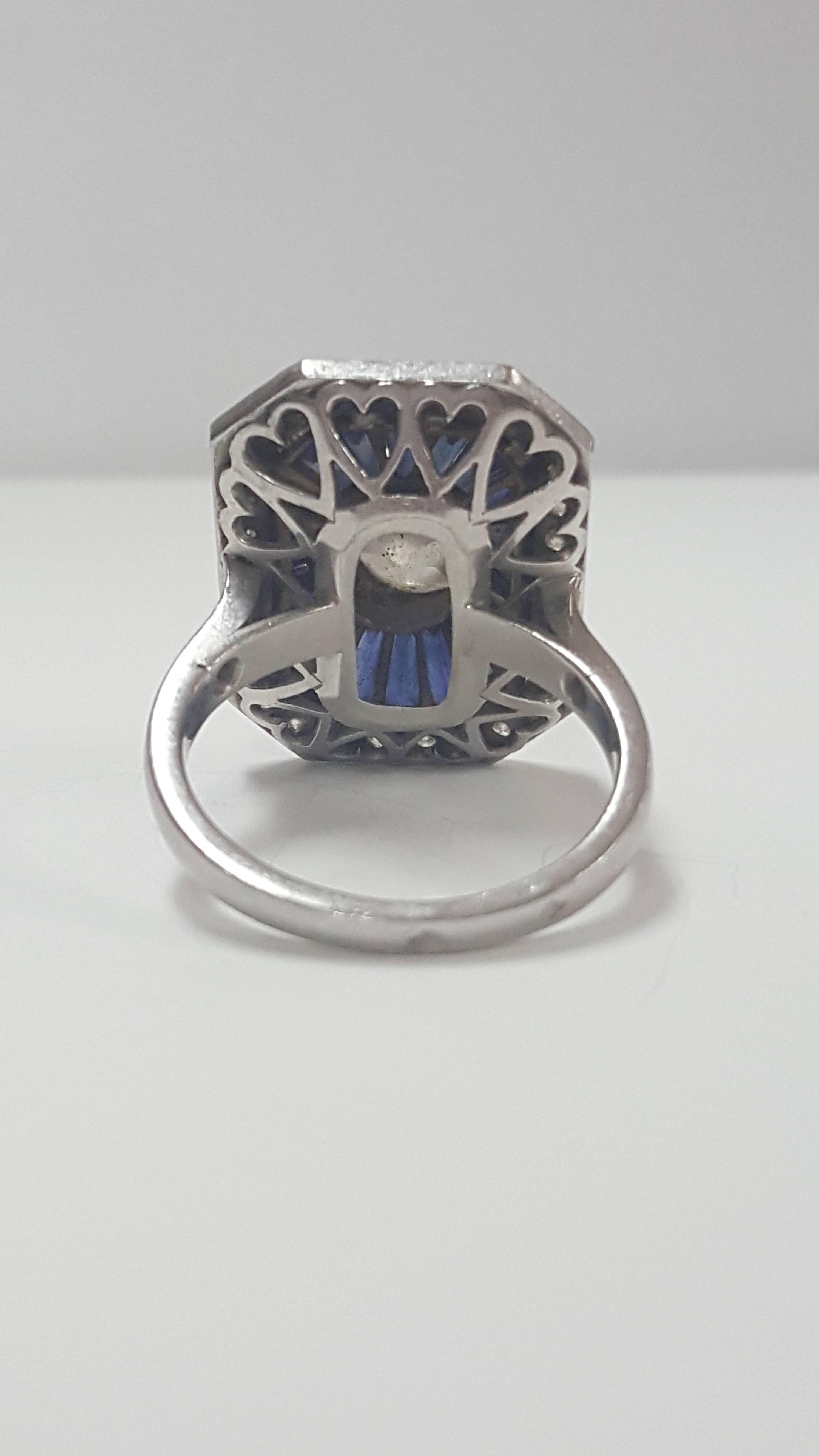 20th Century Vintage Sapphire and Diamond Ring